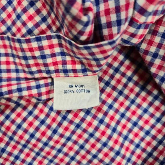 Ralph Lauren Men's Plaid Button Down Shirt Size XL Red White Blue Patriotic - Picture 8 of 9